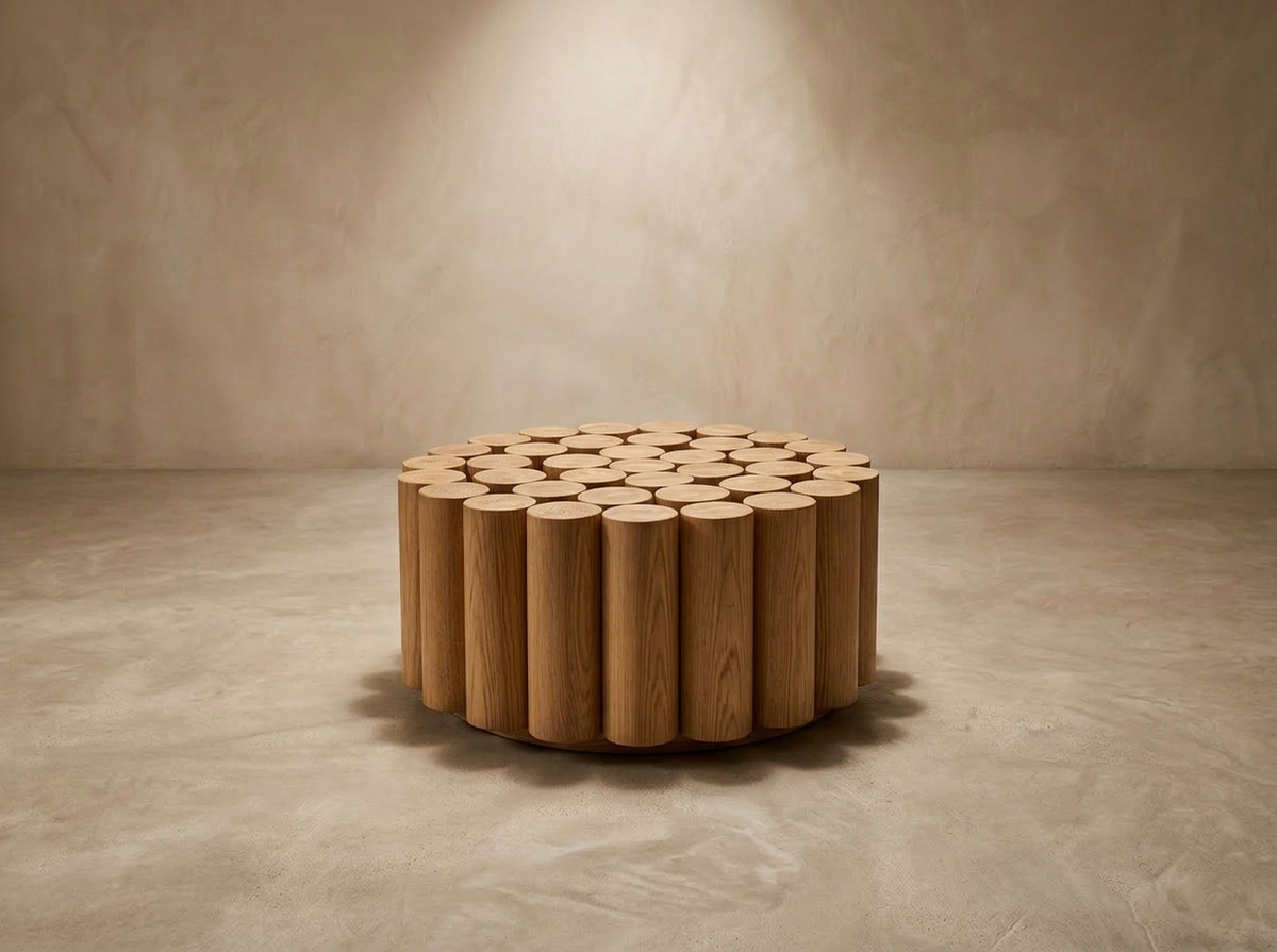 Ceppo Tondo Round Coffee Table — Naturale