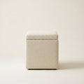 Dorm Square Storage Ottoman — Cream