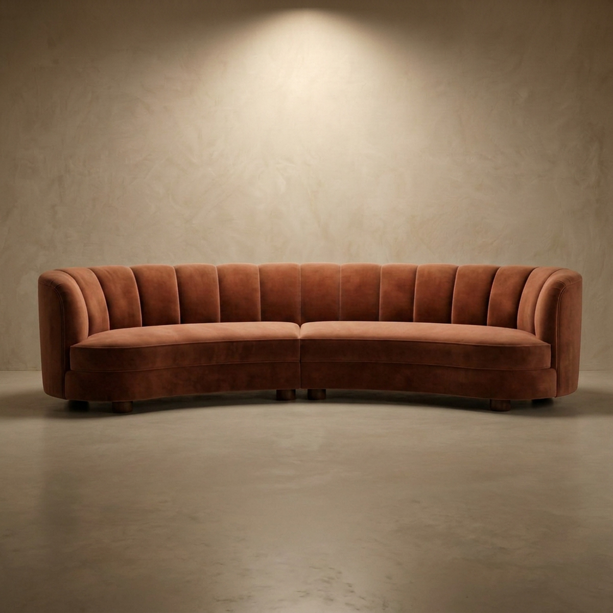 Galbe Curved Crescent Sofa — Argile