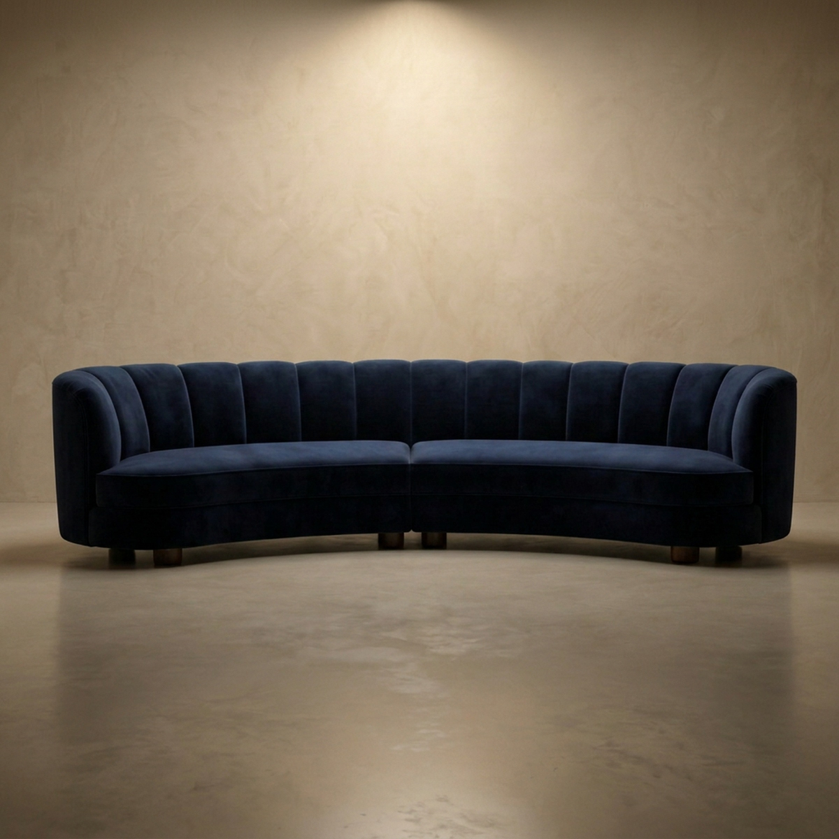 Galbe Curved Crescent Sofa — Marine