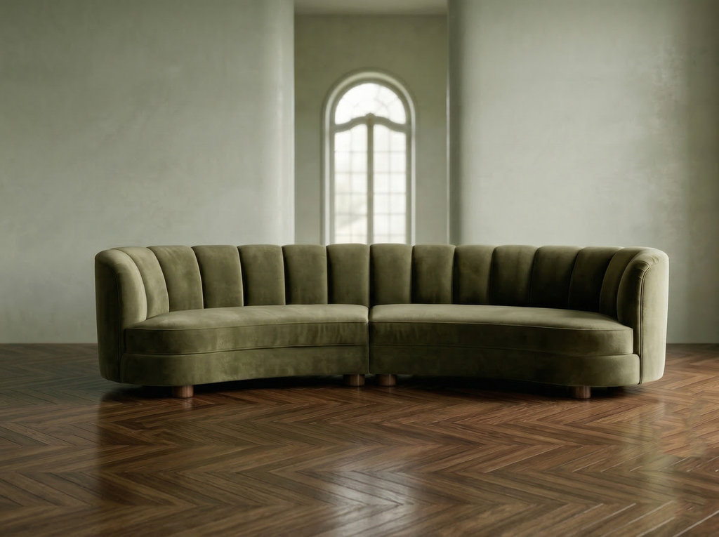 Galbe Curved Crescent Sofa — Mousse