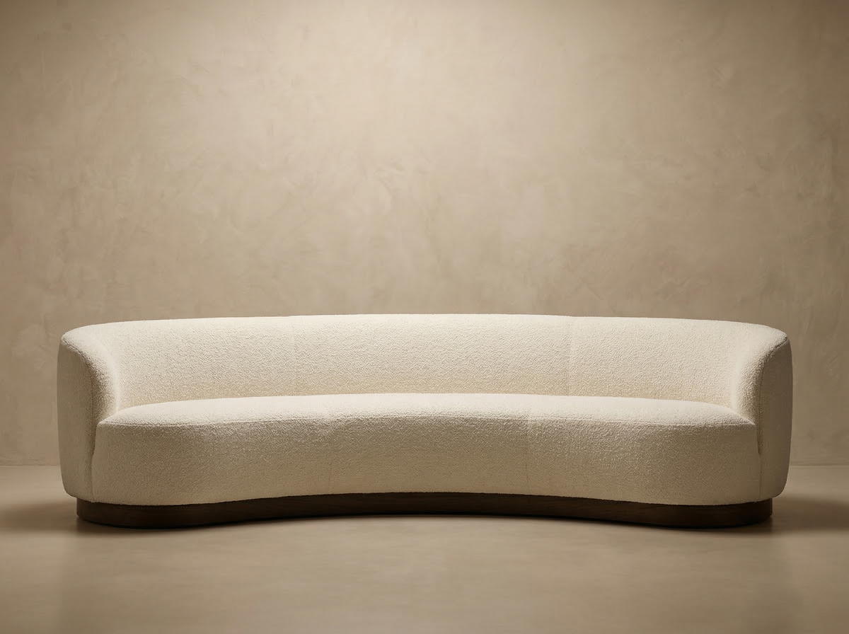 Nuvola Grande Curved Sofa — Crème