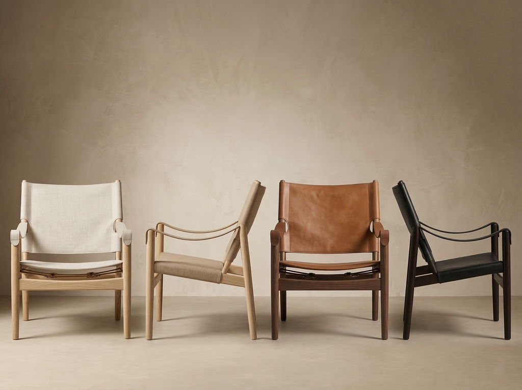 Selle Leather Sling Armchair — All Colorways: Noire, Fauve, Tabac, Toila